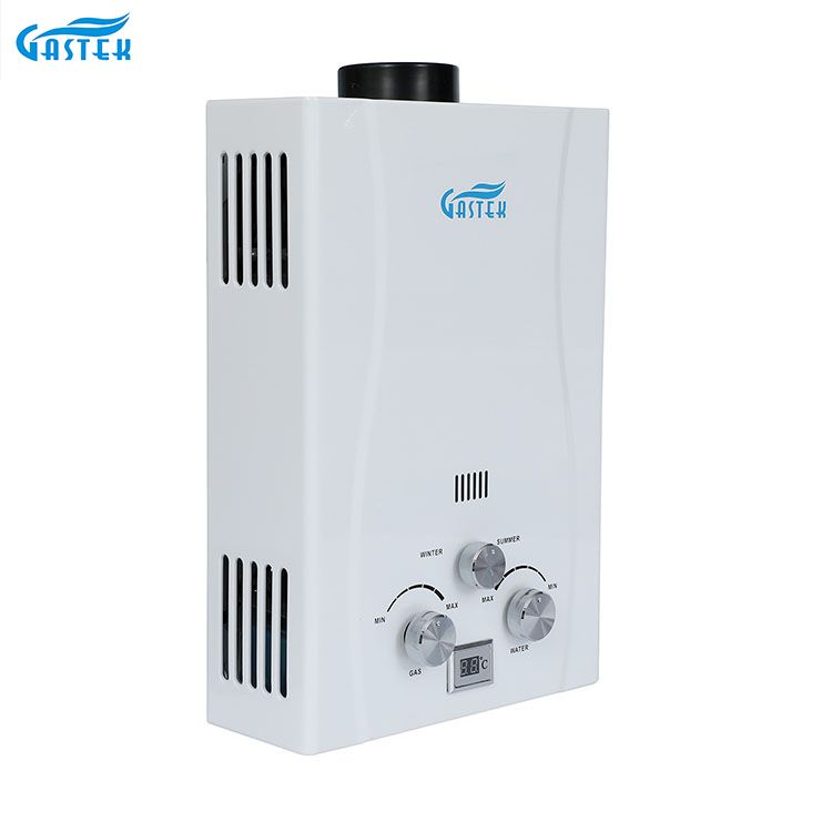 ခရီးဆောင်အိမ်သုံး Flue Type Shower LPG Gas Geyser ကို ရေချိုးခန်းထဲတွင် တပ်ဆင်ပါ။