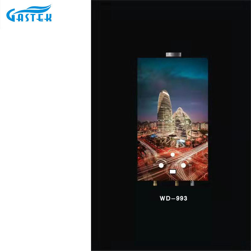 မော်ဒယ်အသစ် ဒီဇိုင်းဆန်းသစ် Surface Home Appliance Flue Type Gas Water Heater