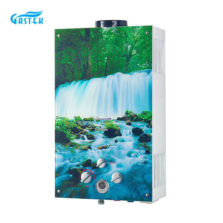 Home Appliance Flue Type Glass Panel Instant Gas Water Heater