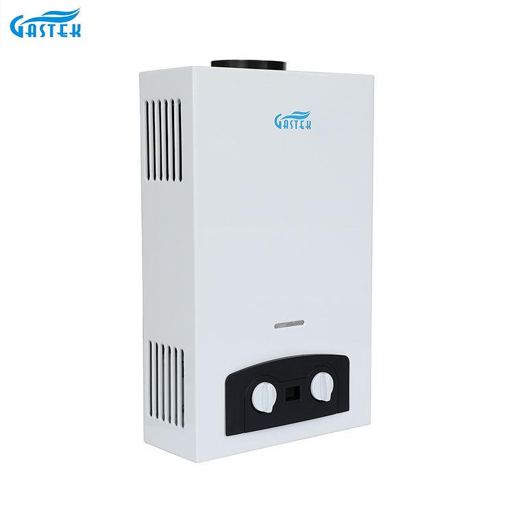 အိမ်သုံးပစ္စည်း နံရံတွင်တပ်ဆင်ထားသော Flue Type Shower LPG Gas Water Heater ရေချိုးခန်းအတွက် ရေချိုးခြင်း။